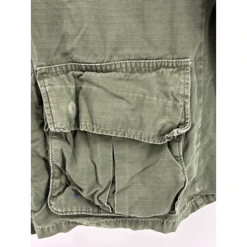 Vietnam Jacket 107 Combat Ripstop Slant Tropical Wind Ripped Mens Small